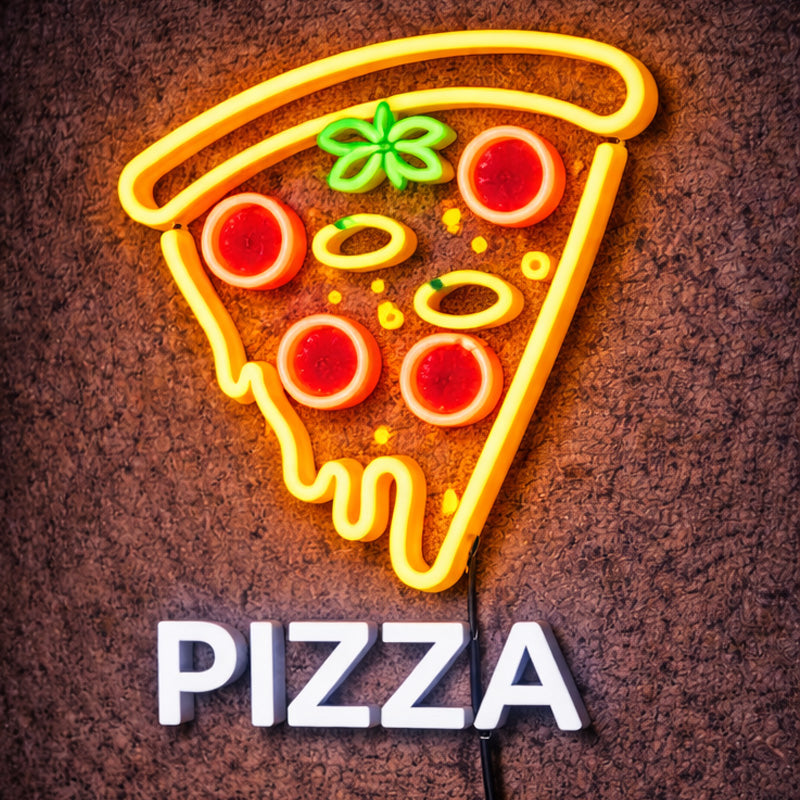 Pizza Slice LED Neon Sign – Modern Wall Light for Kitchen, Bar & Restaurant Decor