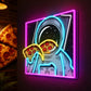 Pizza Neon Sign - Astronaut Pizza Slice Wall Decor