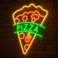 Pizza Neon Sign - Giant Slice Green Banner Wall Decor