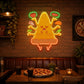 Pizza Neon Sign - Meditating Pizza Slice Wall Decor