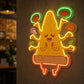 Pizza Neon Sign - Meditating Pizza Slice Wall Decor