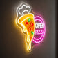 Pizza Neon Sign - Open Pizza Slice Shop Wall Decor