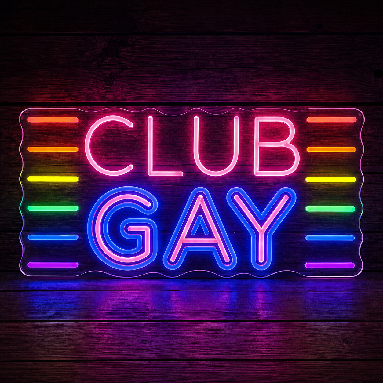 Pride & LGBT Neon Signs - Club Gay Rainbow Wall Glow
