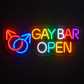 Pride & LGBT Neon Signs - Gay Bar Open Rainbow Glow
