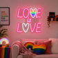 Pride & LGBT Neon Signs - Love Is Love Pink Wall Glow
