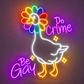 Pride & LGBT Neon Signs - Rainbow Be Gay Goose Wall Glow
