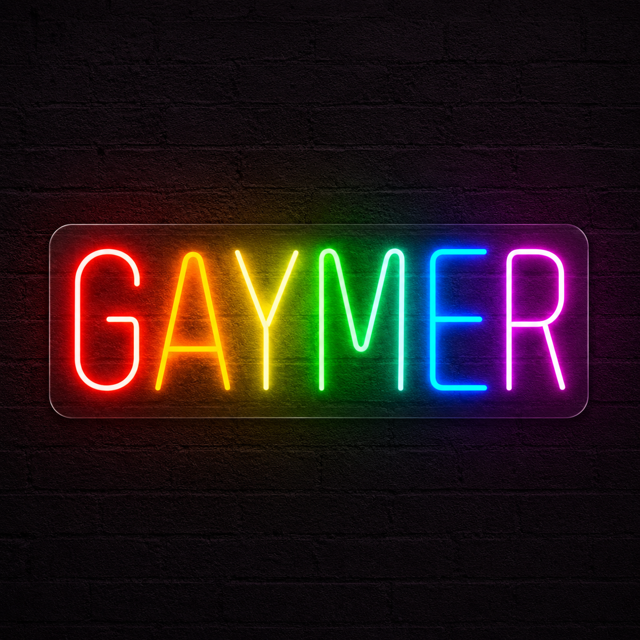 Pride & LGBT Neon Signs - Rainbow Gaymer Room Glow
