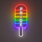 Pride & LGBT Neon Signs - Rainbow Popsicle Wall Glow
