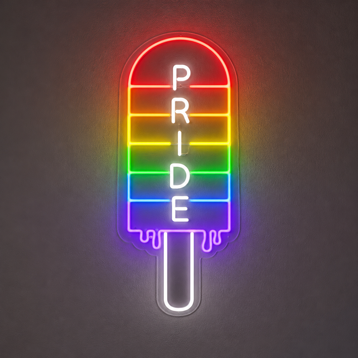 Pride & LGBT Neon Signs - Rainbow Popsicle Wall Glow
