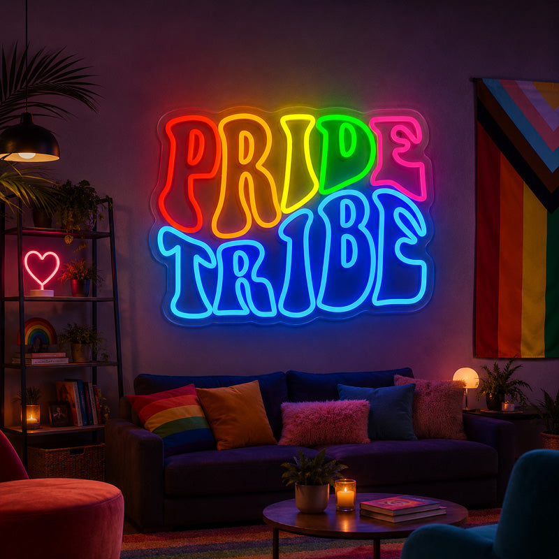 Pride & LGBT Neon Signs - Rainbow Pride Tribe Glow
