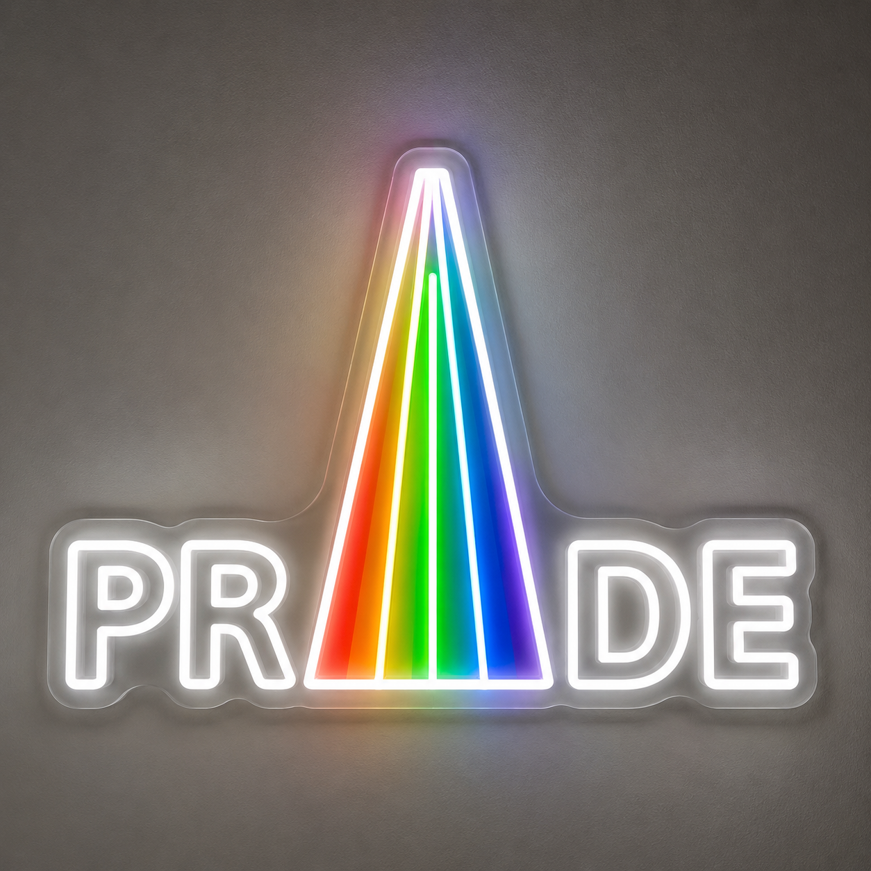 Pride & LGBT Neon Signs - Rainbow Triangle Pride Glow
