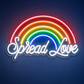 Pride & LGBT Neon Signs - Spread Love Rainbow Glow
