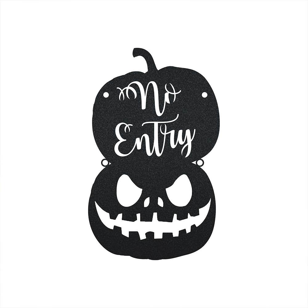 Pumpkin Double Pumpkin No Entry - Led Light Metal - Owls Matrix LTD