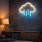 Rain Cloud Neon Sign – Minimal Cloud & Raindrop Wall Light