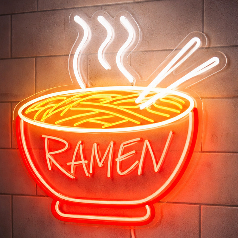 Ramen Bowl Neon Sign – LED Noodle Shop Wall Light