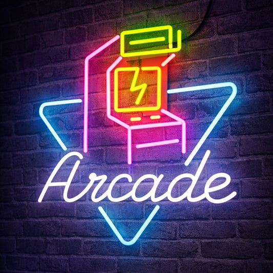 Retro Arcade Neon Sign - Arcade Machine LED Decor