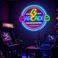 Retro Arcade Neon Sign - Circle LED Gaming Wall Decor