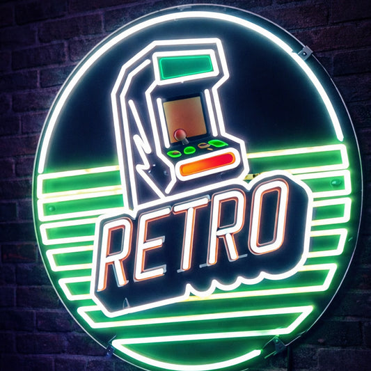 Retro Arcade Neon Sign - Classic Cabinet LED Wall Decor