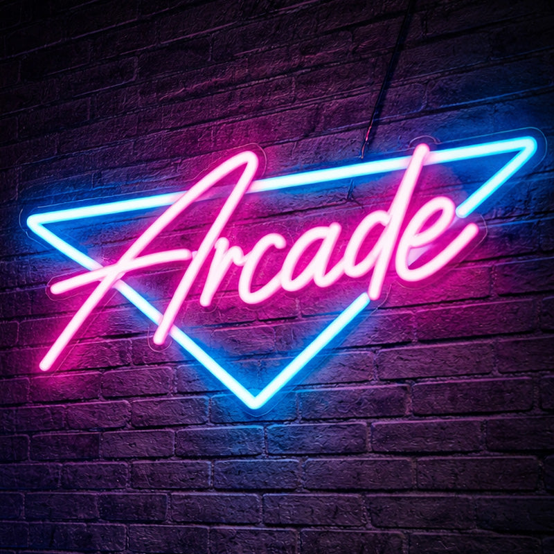 Retro Arcade Neon Sign - Classic Gaming Wall Decor LED