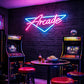 Retro Arcade Neon Sign - Classic Gaming Wall Decor LED
