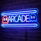 Retro Arcade Neon Sign - Classic Ghost LED Wall Decor