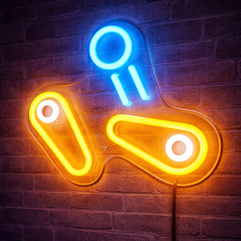 Retro Arcade Neon Sign - Pinball LED Wall Decor