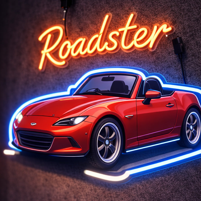 Roadster LED Neon Sign – Convertible Sports Car Wall Light Decor