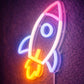 Rocket Neon Sign – Colorful Space-Themed LED Wall Light for Kids’ Rooms and Creative Spaces