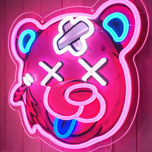 She Shed Neon Sign Decor - Cute Teddy LED Neon Light