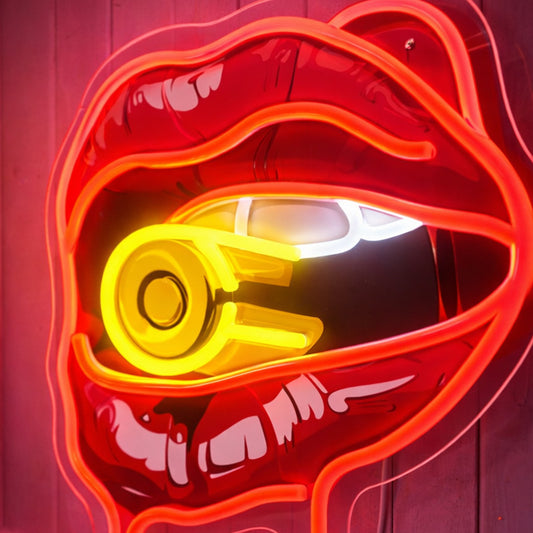She Shed Neon Sign Decor - Sexy Lips LED Neon Light