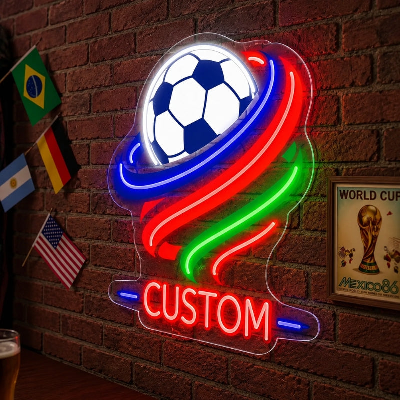 Soccer Bar Neon Sign - 2026 Tournament Wall Decor
