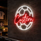 Soccer Bar Neon Sign - Custom Name Soccer Wall Art