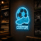 Soccer Bar Neon Sign - Custom Player LED Wall Decor
