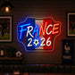 Soccer Bar Neon Sign - France Matchday LED Wall Decor