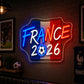 Soccer Bar Neon Sign - France Matchday LED Wall Decor