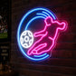 Soccer Bar Neon Sign - Goalkeeper Save LED Wall Art