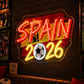 Soccer Bar Neon Sign - Spain 2026 Match Wall Decor