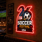Soccer Bar Neon Sign - USA Soccer Festival Wall Decor