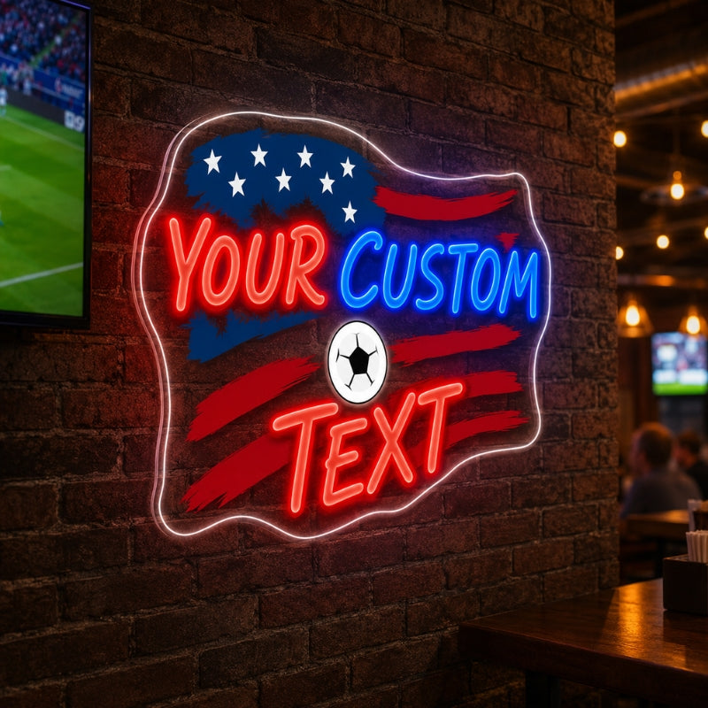 Soccer Bar Neon Sign - United States 2026 Wall Decor