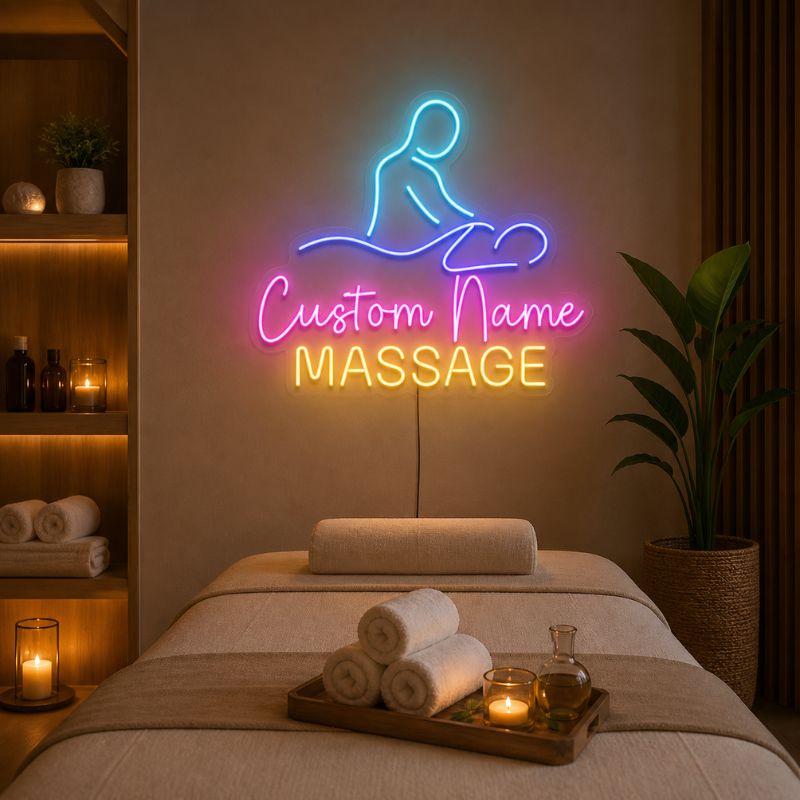 Spa Neon Sign Relax - Massage LED Wall Decor | Custom Your