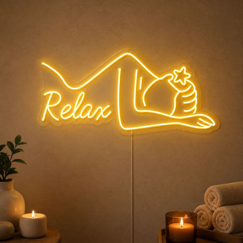 Spa Neon Sign Relax - Relaxing Spa LED Wall Decor