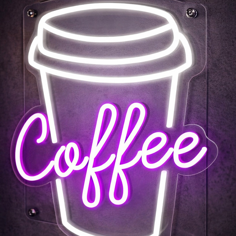 Takeaway Coffee Cup Neon Sign – Modern LED Wall Light