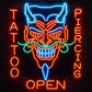 Tattoo Shop Neon Sign - Oni Piercing LED Wall Light
