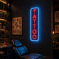 Tattoo Shop Neon Sign - Vertical Tattoo Wall Light
