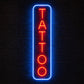 Tattoo Shop Neon Sign - Vertical Tattoo Wall Light
