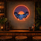 Tiki Bar Neon Sign Tropical - Sunset Ocean Wall Decor