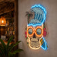 Tiki Bar Neon Sign Tropical - Wave Skull Wall Decor