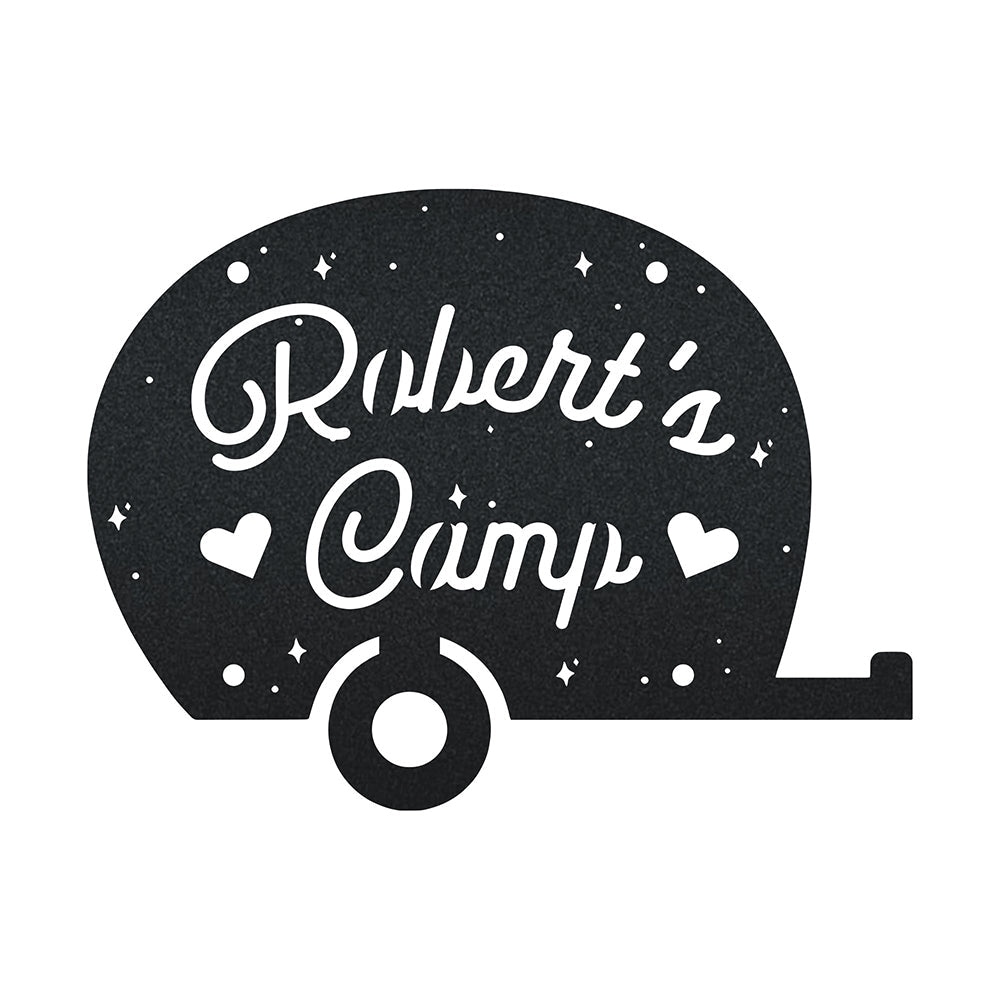 Travel Summerjokes Funny Happy Camper - Led Light Metal - Owls Matrix LTD