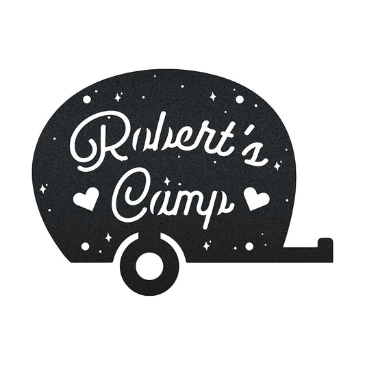 Travel Summerjokes Funny Happy Camper - Led Light Metal - Owls Matrix LTD