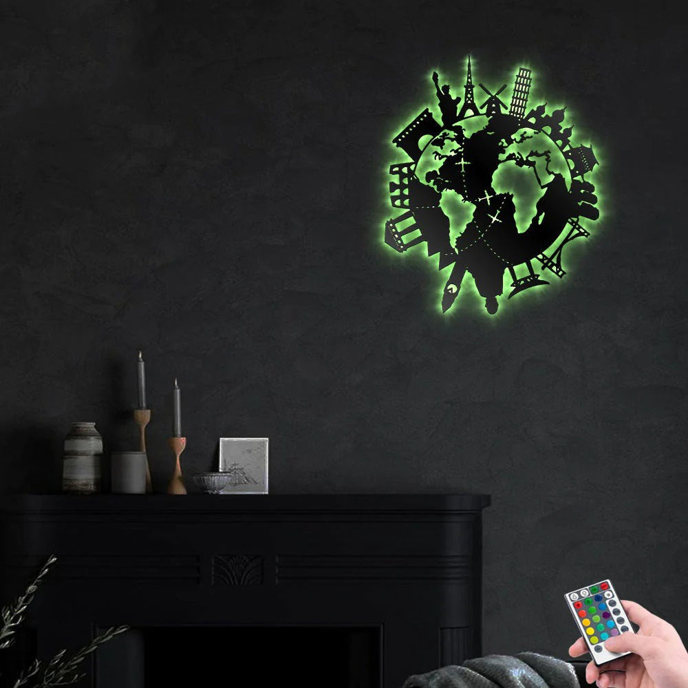 Traveling Around World Famous - Led Light Metal - Owls Matrix LTD